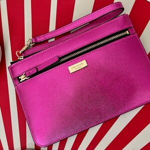 Kate Spade Laurel Way Party Wristlet Baja Rose NWT